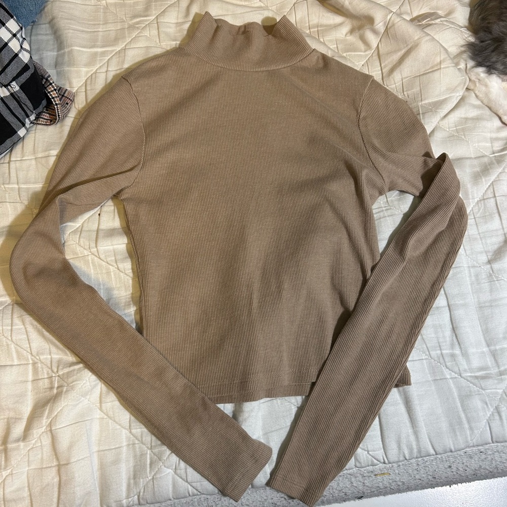 tan women’s turtle neck